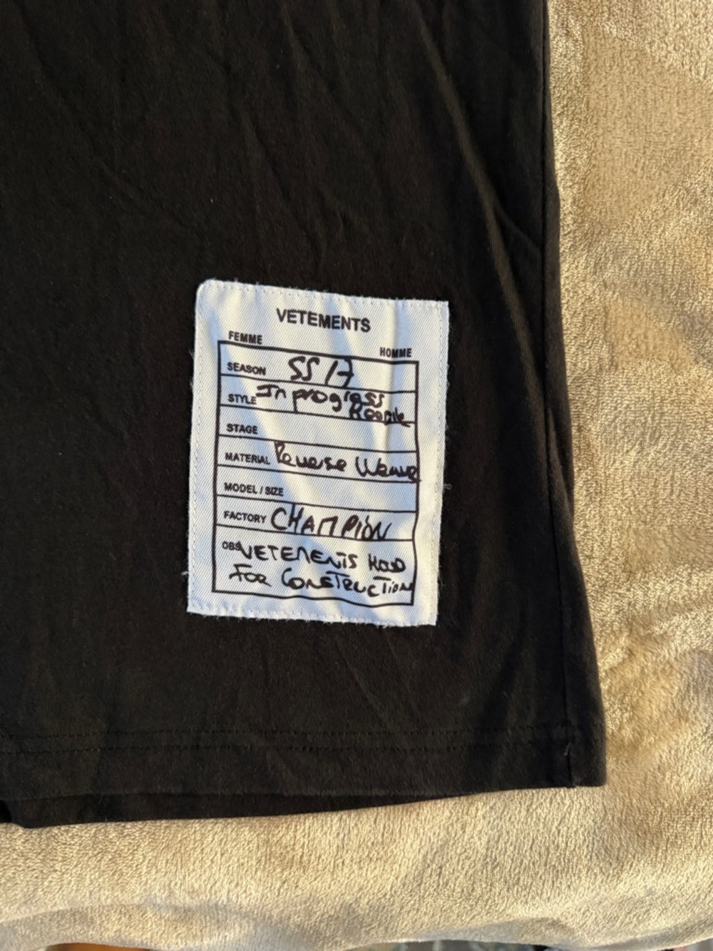 Vetements Haute Couture Tee XXL Streetwear Minimalist Luxury - Picture 4 of 11